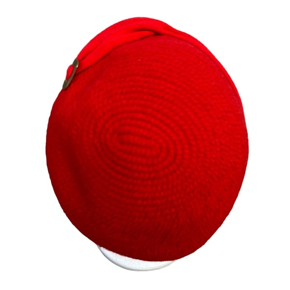Everitt Red Woven Vintage Twisted Turban Head Wrap Buckle Embellished Hat - Picture 7 of 10